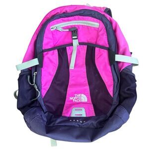 The North Face Pink& Purple Multi Pocket Backpack Bookbag